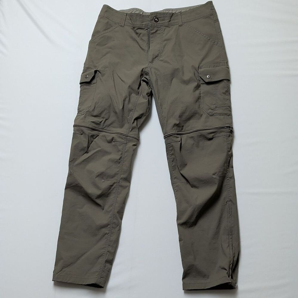 Kuhl 36 x 32 Renegade Convertible Men's Cargo Pants - Olive Green